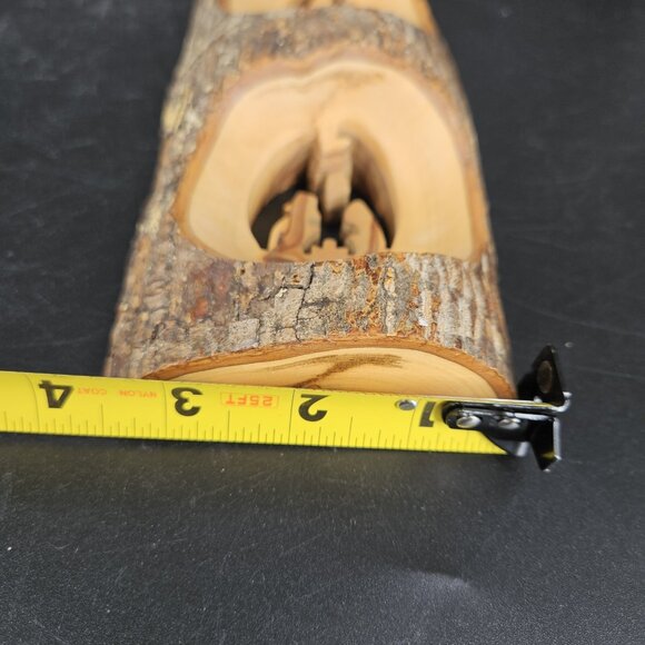 Olive Wood Nativity Scene Wall Art Hand Carved Bethlehem Signed 3 Panel 12" Tall - Picture 13 of 14